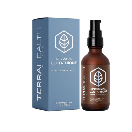 Terra Health Essentials - Liposomal Glutathione - Supports Immunity, Skin, Hair, and Healthy Aging - Maximum Absorption Glutathione Supplements - 30 Day Supply, 2oz